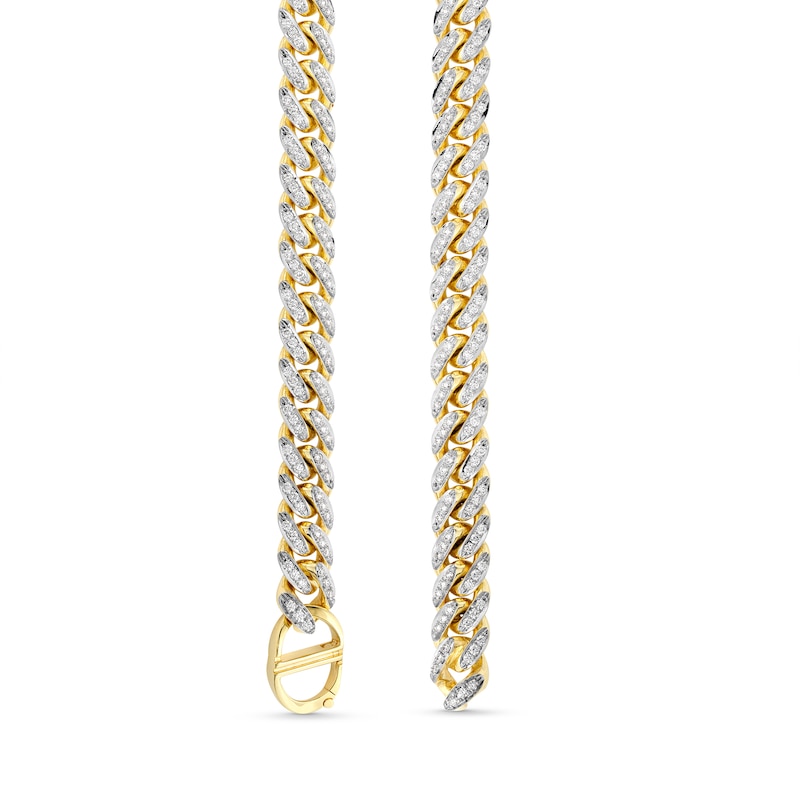Zales x Alessi Domenico 6-3/8 CT. T.W. Diamond Miami Cuban Chain Necklace in 18K Gold - 22"