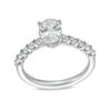 Thumbnail Image 0 of 1-1/2 CT. T.W. Certified Oval Lab-Created Diamond Engagement Ring in 14K White Gold (I/SI2)