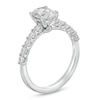 Thumbnail Image 2 of 1-1/2 CT. T.W. Certified Oval Lab-Created Diamond Engagement Ring in 14K White Gold (I/SI2)