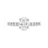 Thumbnail Image 3 of 1-1/2 CT. T.W. Certified Oval Lab-Created Diamond Engagement Ring in 14K White Gold (I/SI2)