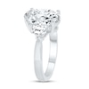 Thumbnail Image 1 of 4-3/4 CT. T.W. Oval and Shield Certified Lab-Created Diamond Three Stone Engagement Ring in 14K White Gold (F/VS2)